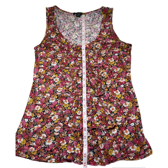 Cute XXI FOREVER Floral Tank Top Size Medium M Womens Juniors Ruffles - Picture 5 of 6
